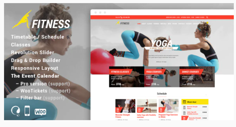 Yoga Fitness WordPress Theme | Gym & Sports WordPress Themes