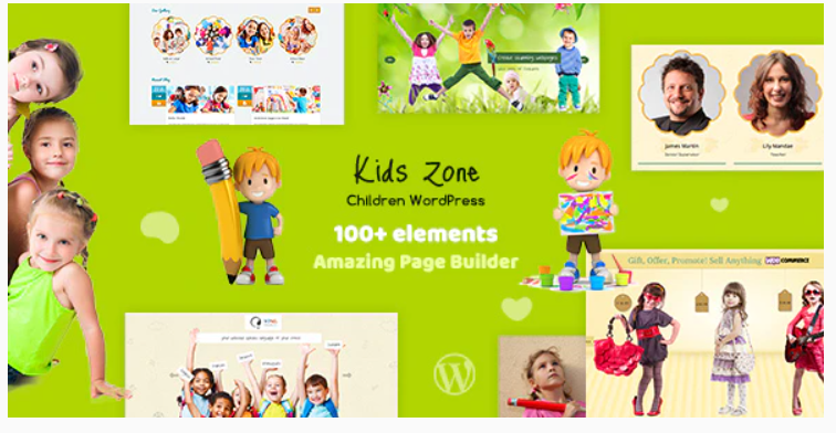 Preschool and Kindergarten WordPress Theme, Kids Zone Theme