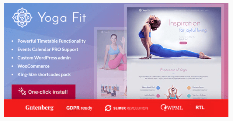 Yoga Fit – Yoga Fitness WordPress Theme