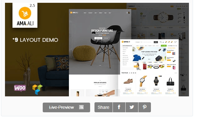 Ama.Ali - Market Furniture Shop WooCommerce WordPress Theme