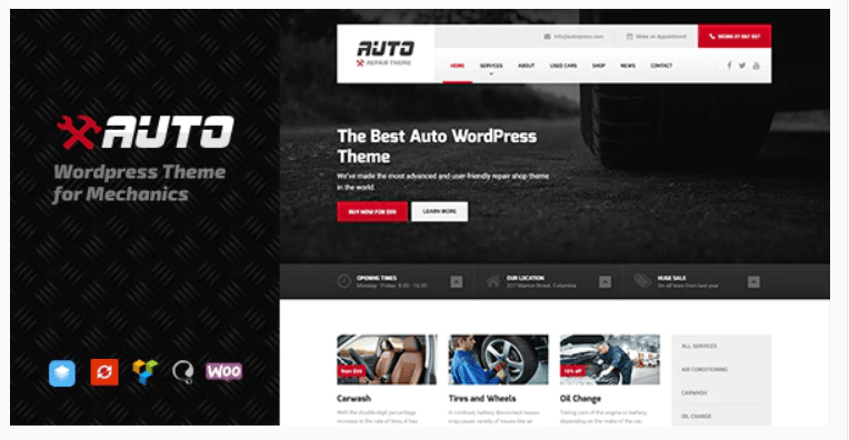 Auto - WordPress theme for Mechanic, Car Dealers and Repair Shops