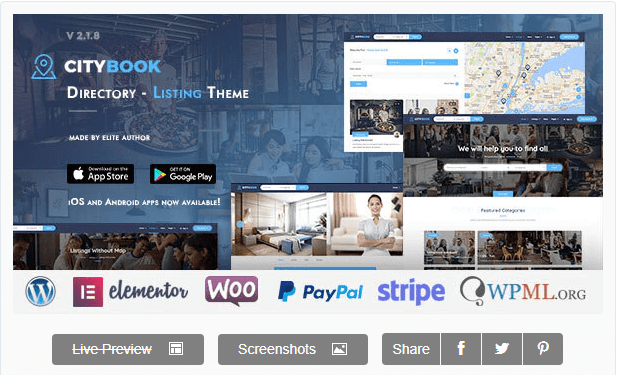 CityBook - Directory & Listing WordPress Theme