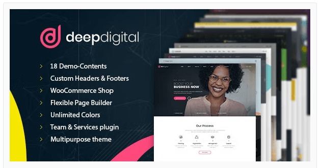 DeepDigital – Web Design Agency WordPress Theme
