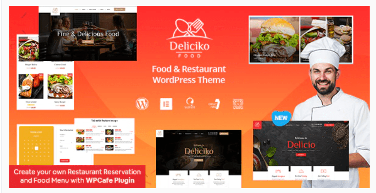 Restaurant Booking WordPress Theme, Food & Coffee Shop Theme