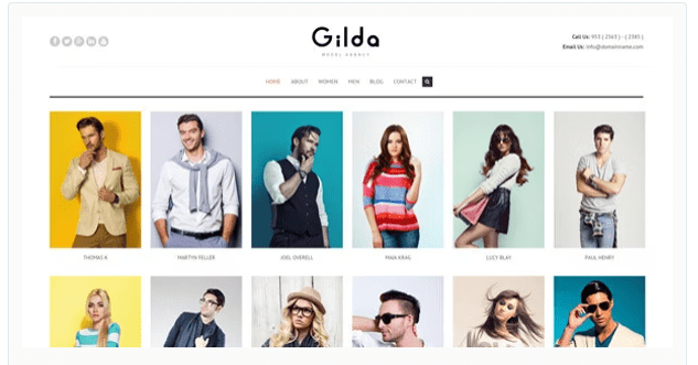 Gilda – Model Agency WordPress CMS Theme