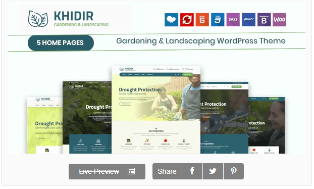 Khidir - Gardening & Landscaping WordPress Theme