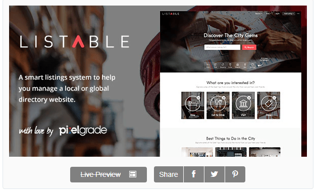 LISTABLE – A Friendly Directory WordPress Theme