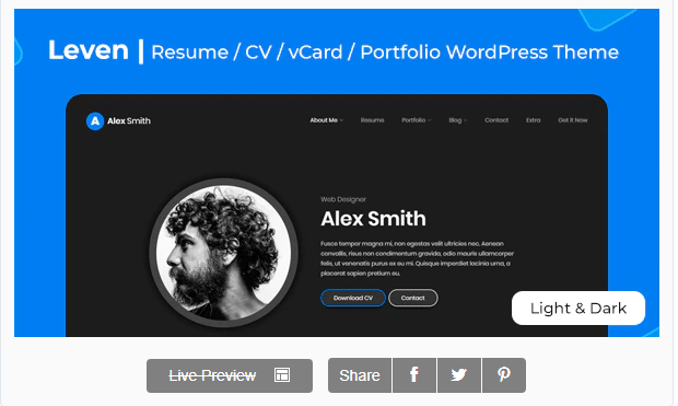 Leven | CV/Resume Theme