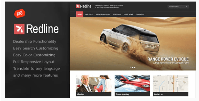 Redline - Car Dealership WordPress Theme