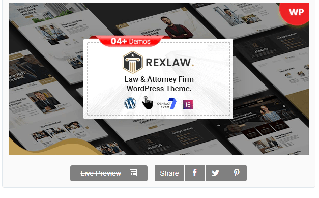 Rexlaw – Law & Lawyer WordPress Theme