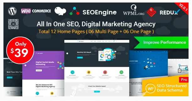 SEO Engine - Digital Marketing Agency WordPress Theme

