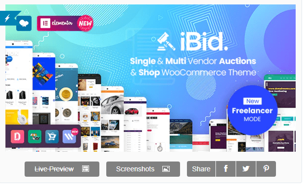 iBid – Multi Vendor Auctions WooCommerce Theme