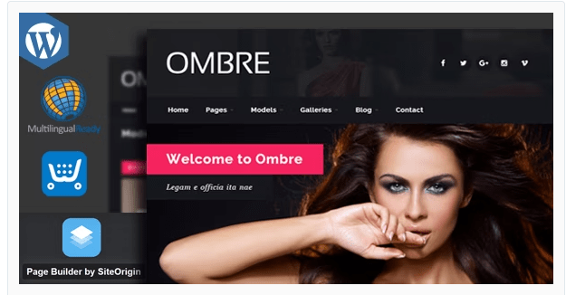 OMBRE – Model Agency Fashion WordPress Theme